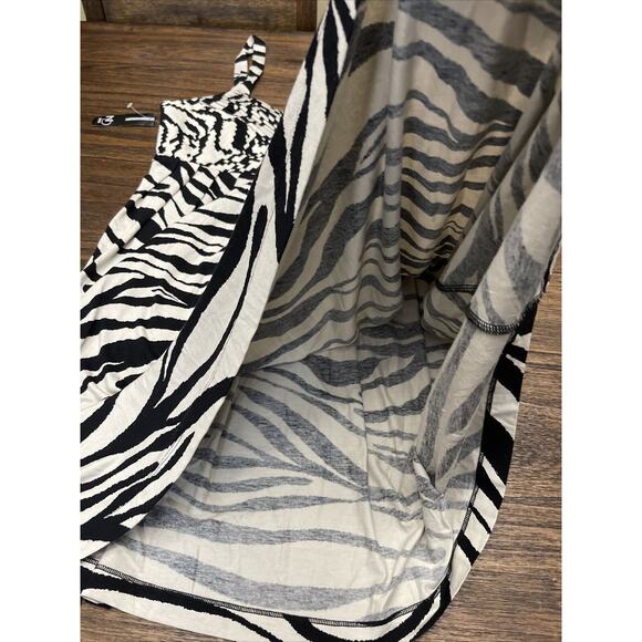 New Directions Black Tan Tank Dress Rayon Spandex Size 16 Knee Length NWT - Picture 8 of 9